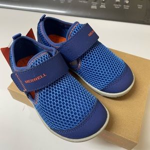 NWT Merrell Toddler Bare Steps H20 Water Shoes Blue